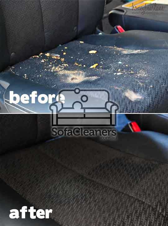 Molonglo-Valley car upholstery before and after cleaning 