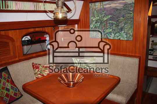 Urrbrae upholstery in a small boat 