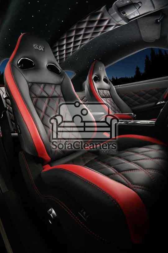 Canberra black leather car upholstery 