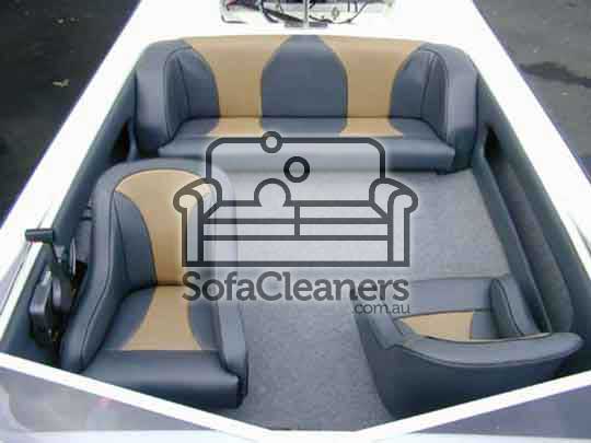 Hobart cleaned leather boat upholstery